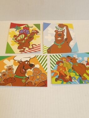 Christmas Cards Scooby Doo 4 Variety Cards See Images With White Envelopes